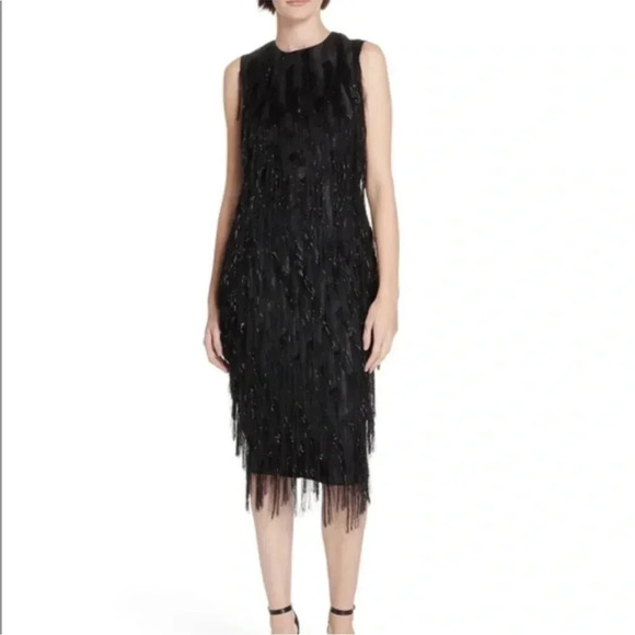 Diane Von Furstenburg Nadi metallic fringe midi dress - Picture 5 of 14
